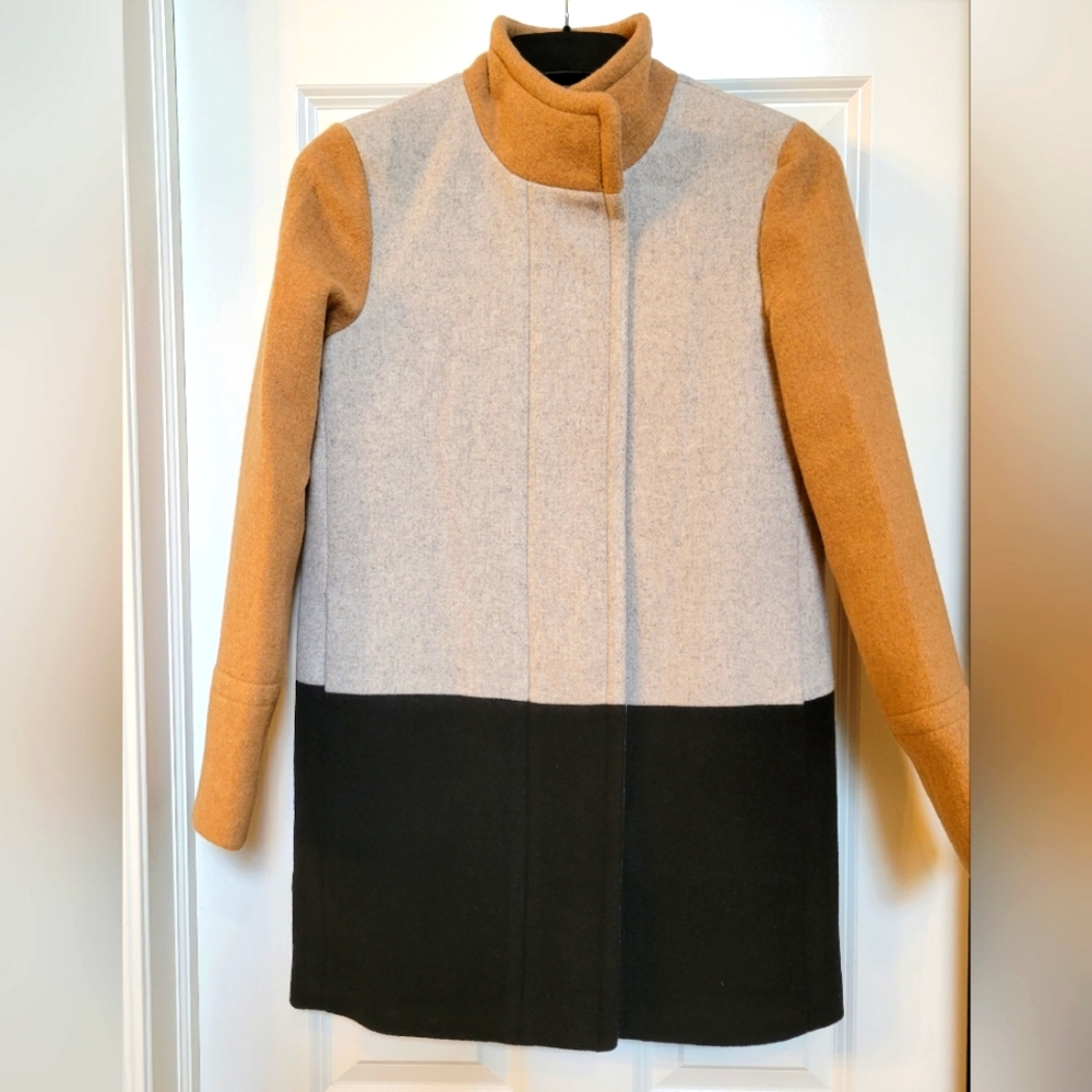 JCrew Colorblock City Coat